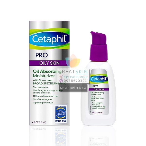 Cetaphil Pro Dermacontrol матуючий зволожуючий крем для жирної шкіри SPF 30 | 118 мл